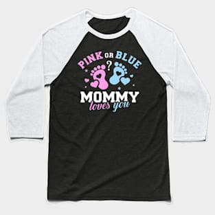 Gender reveal mommy mom Baseball T-Shirt